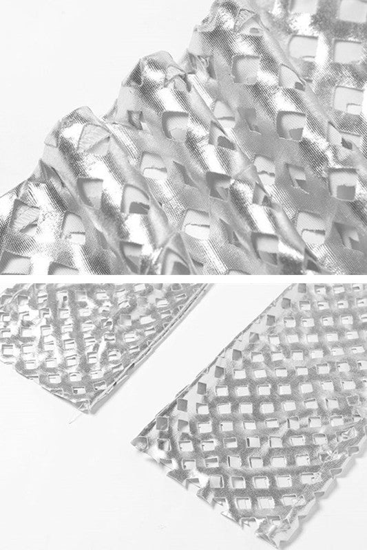 Metallic Cutout Leggings