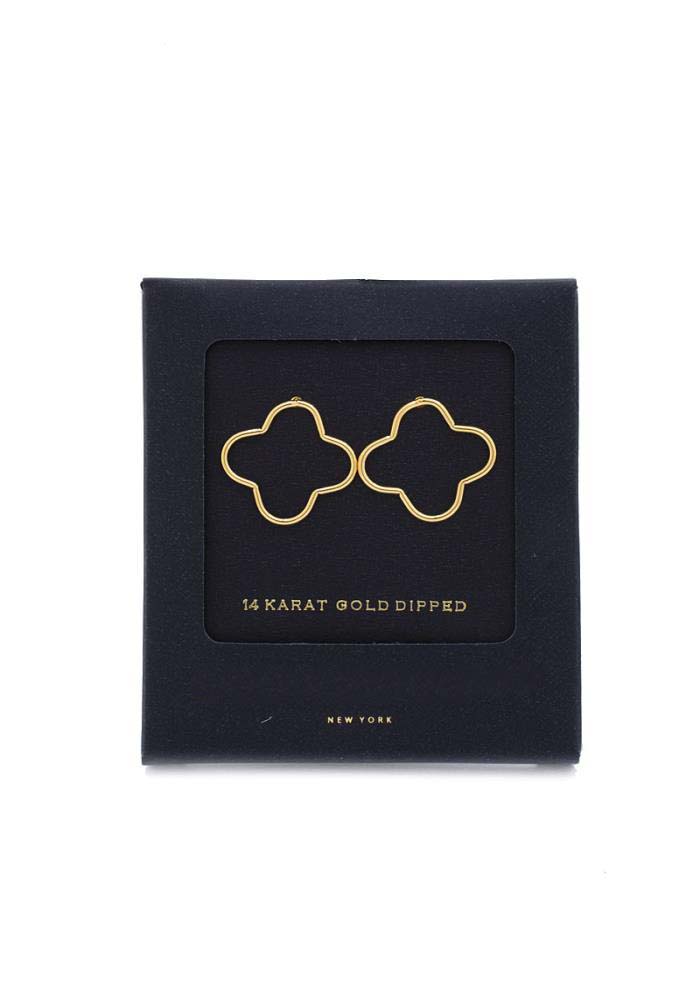 Gold Dipped Clover Earring