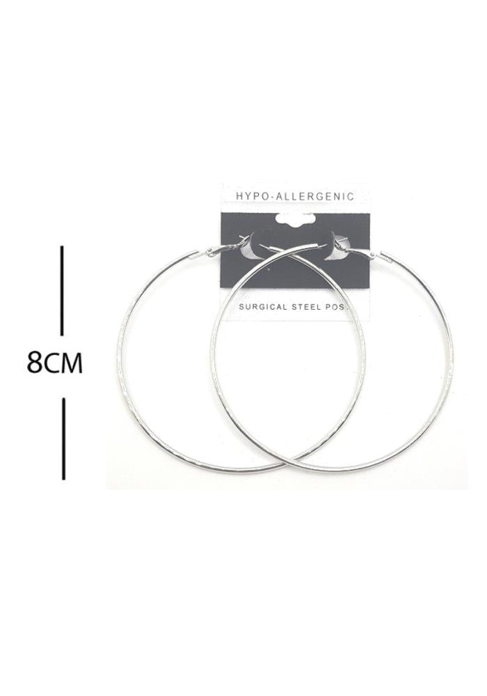 Metal Hoop 80MM Earrings