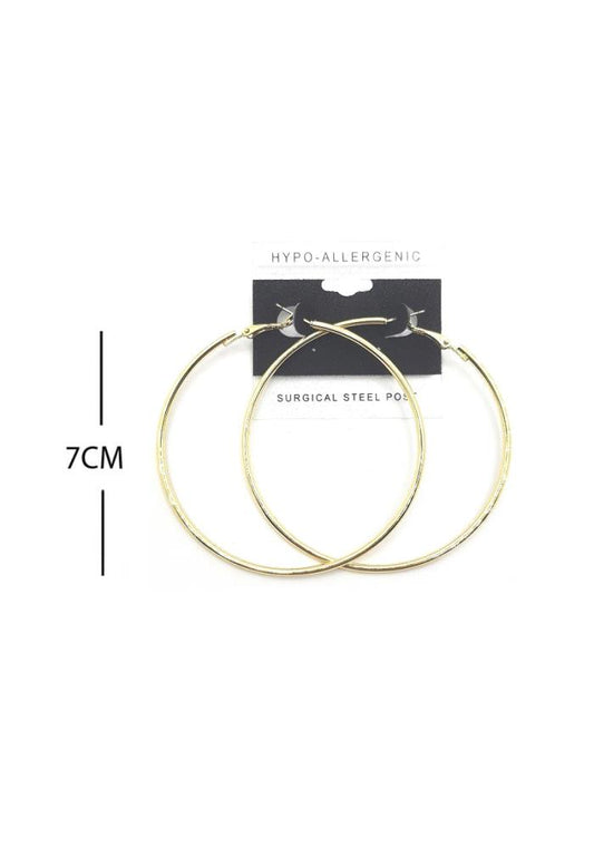 Metal Hoop 70mm Earrings