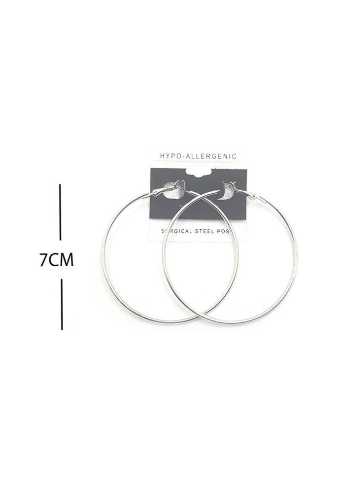 Metal Hoop 70mm Earrings