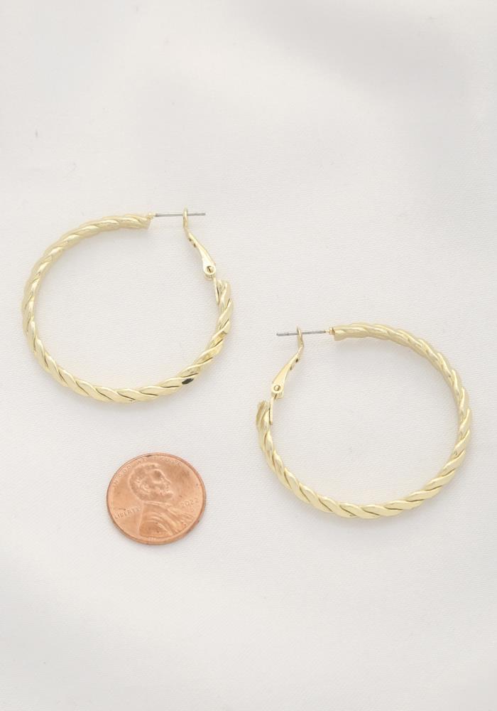 Twist Metal Hoop Earrings