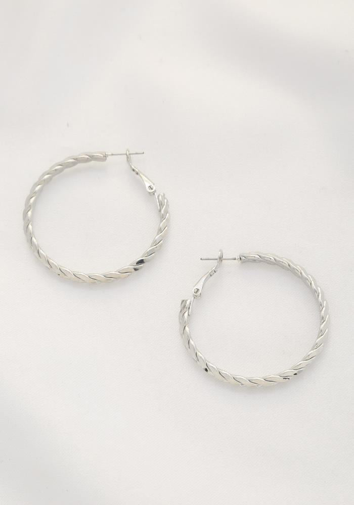 Twist Metal Hoop Earrings