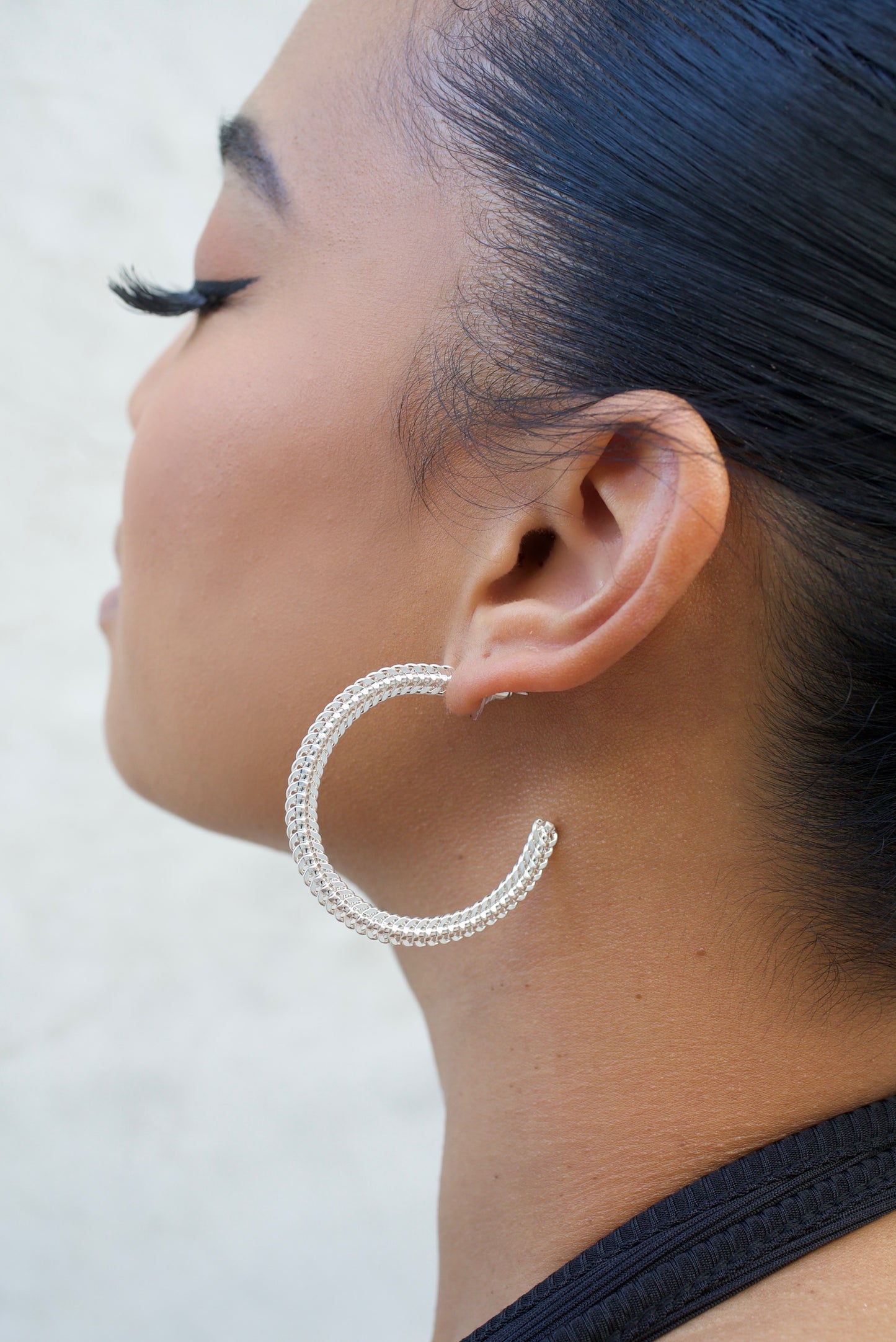 Braided Crescent Earring