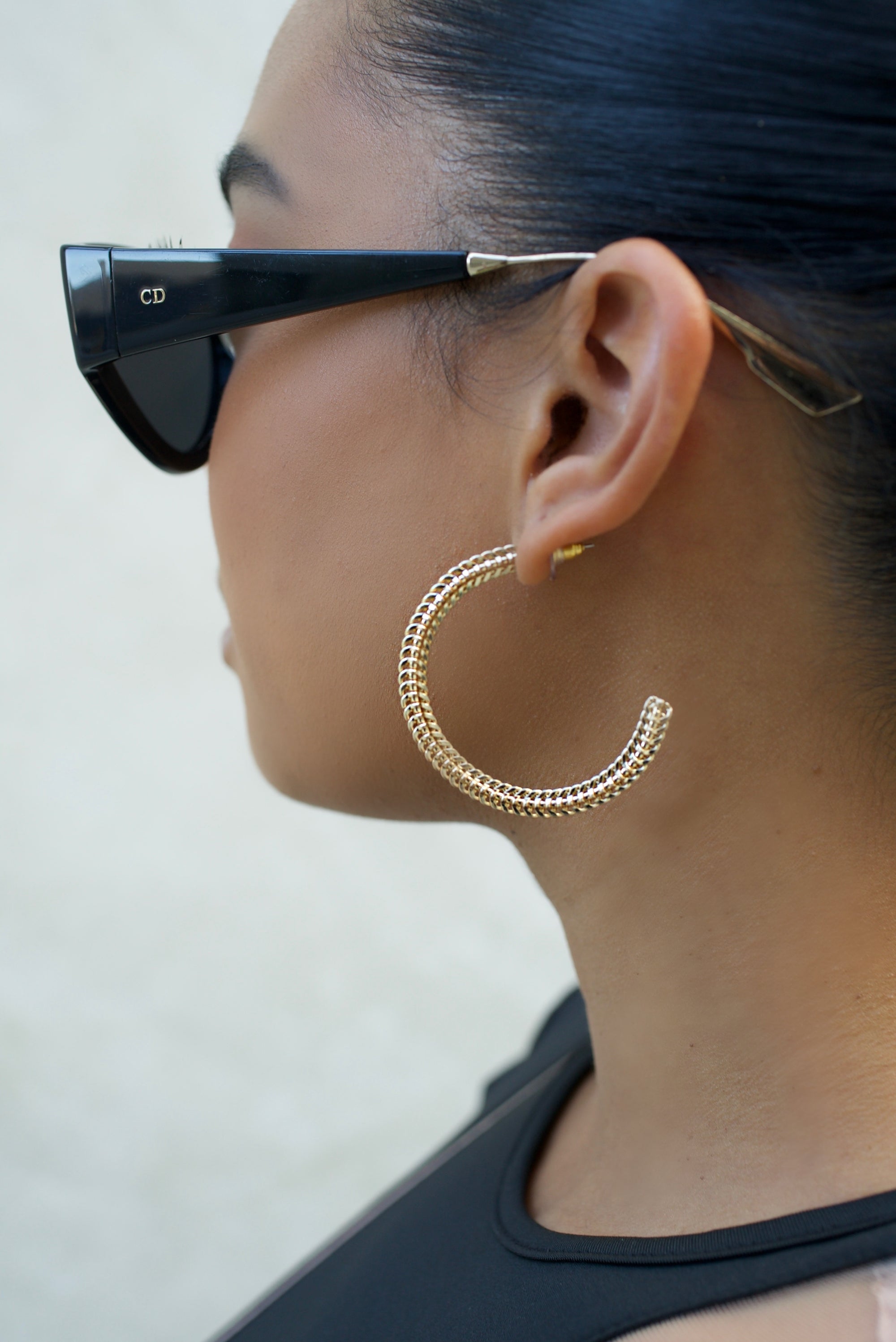 Braided Crescent Earring