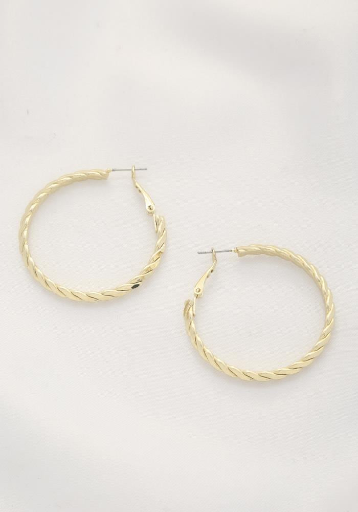 Twist Metal Hoop Earrings