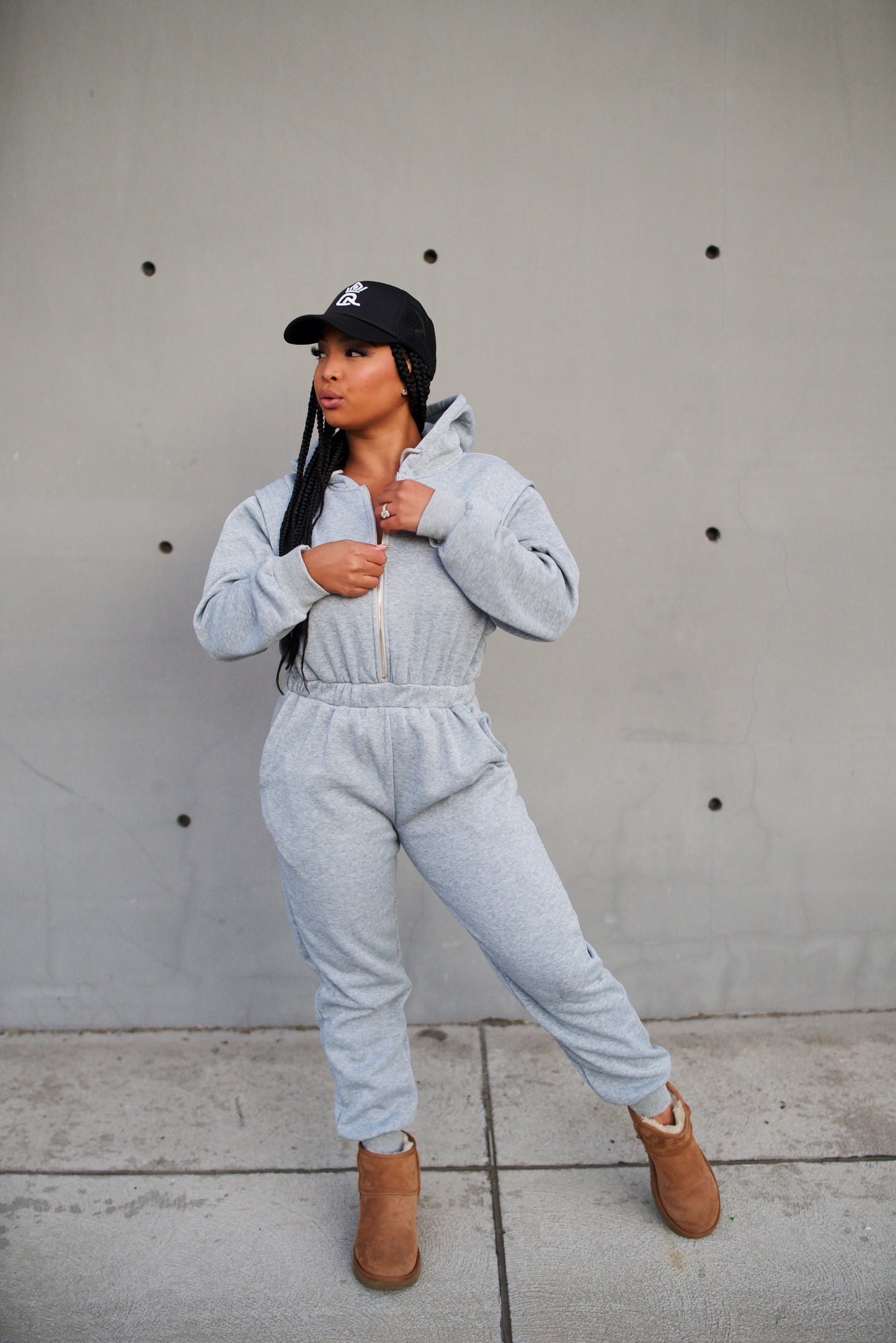 Cozy Logo Sweat Jumpsuit