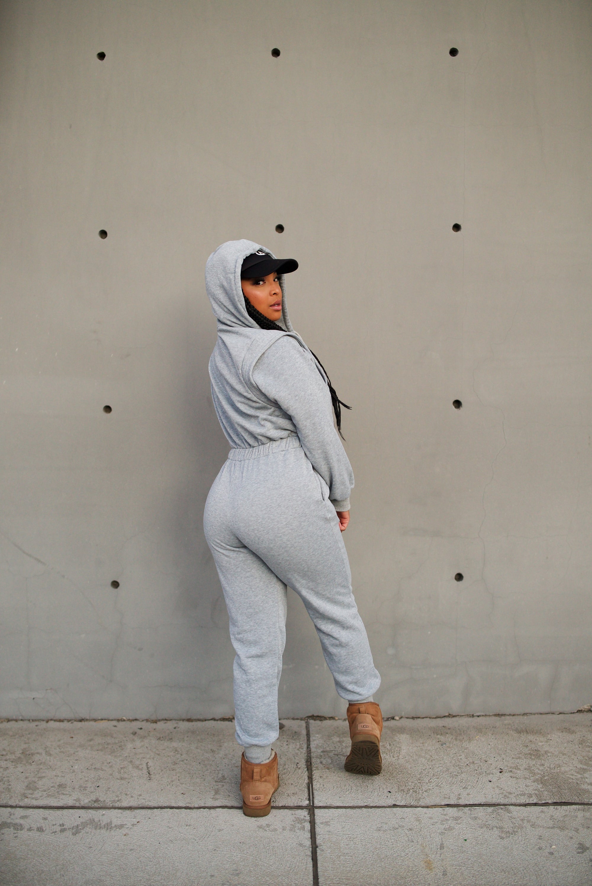 Cozy Logo Sweat Jumpsuit