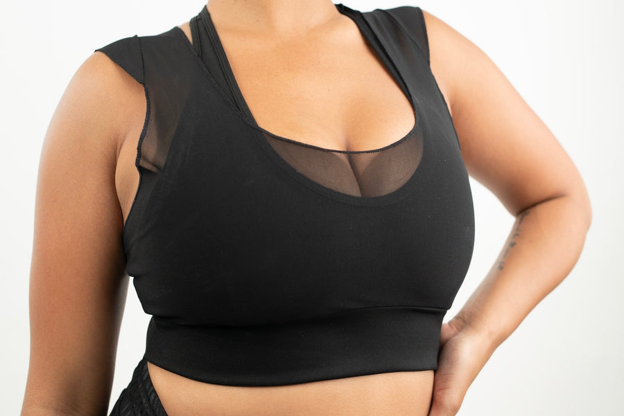 Ivy League Double Layer Mesh Active Bra