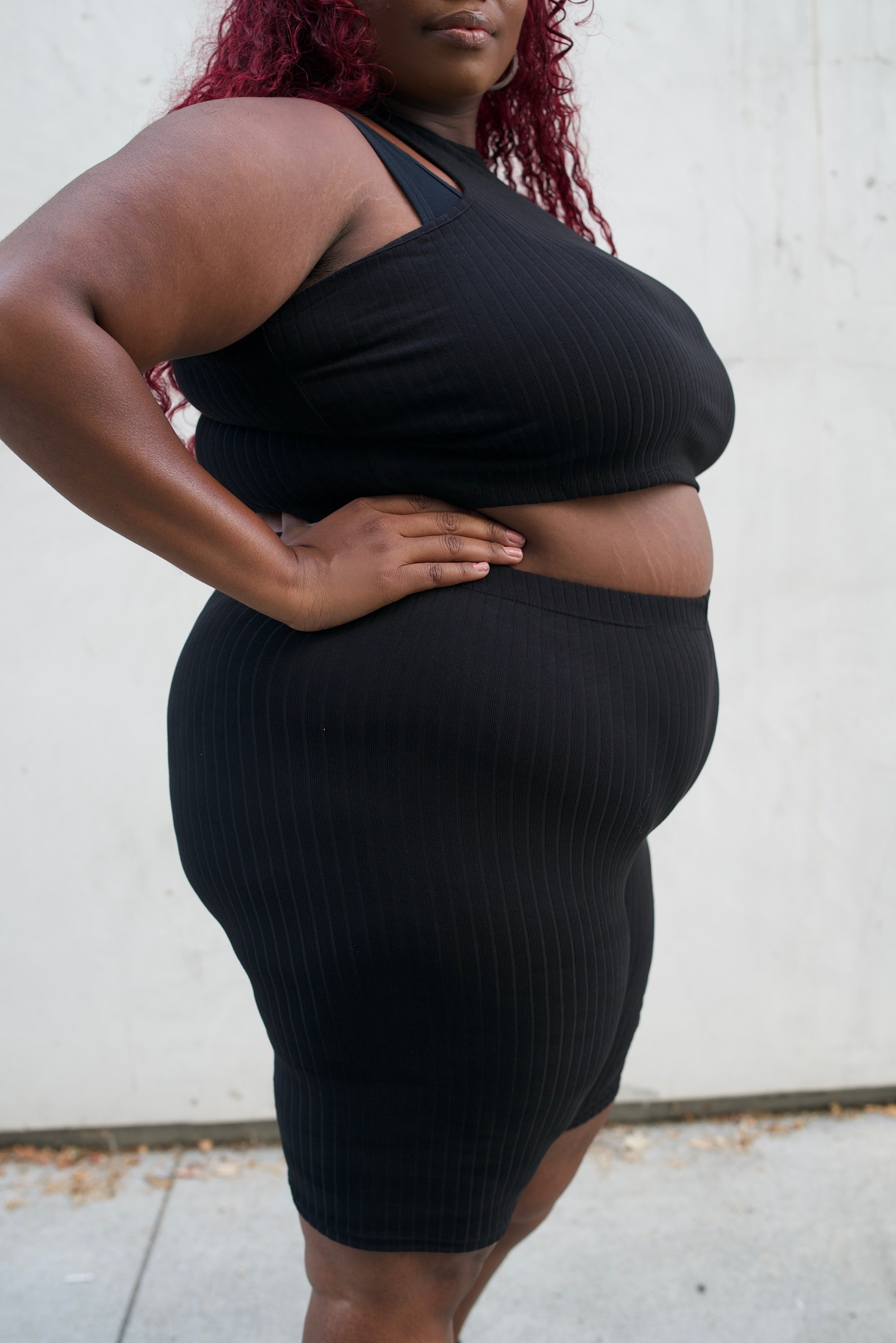 Curve Ribbed Cropped Tank