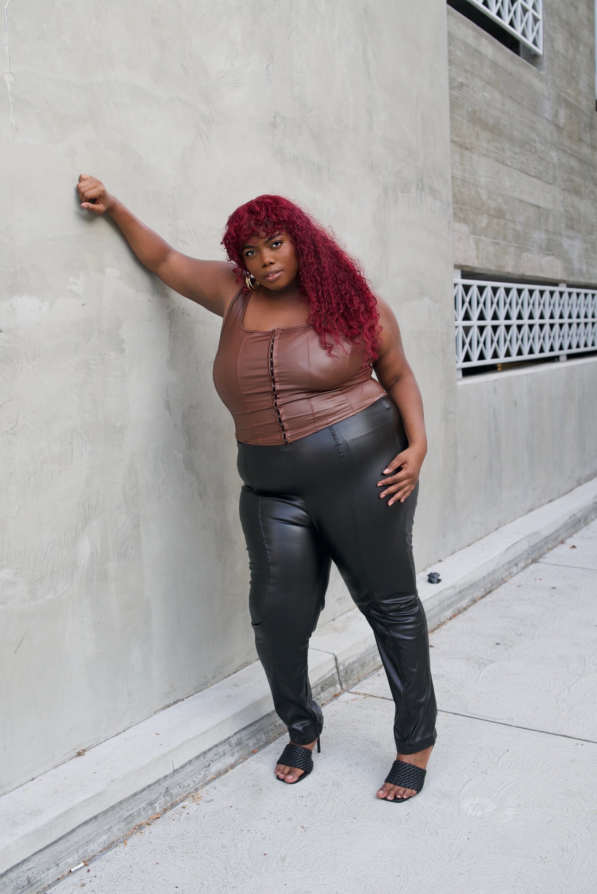 Curve High Waisted Vegan Leather Pants – Queens N' Lettos