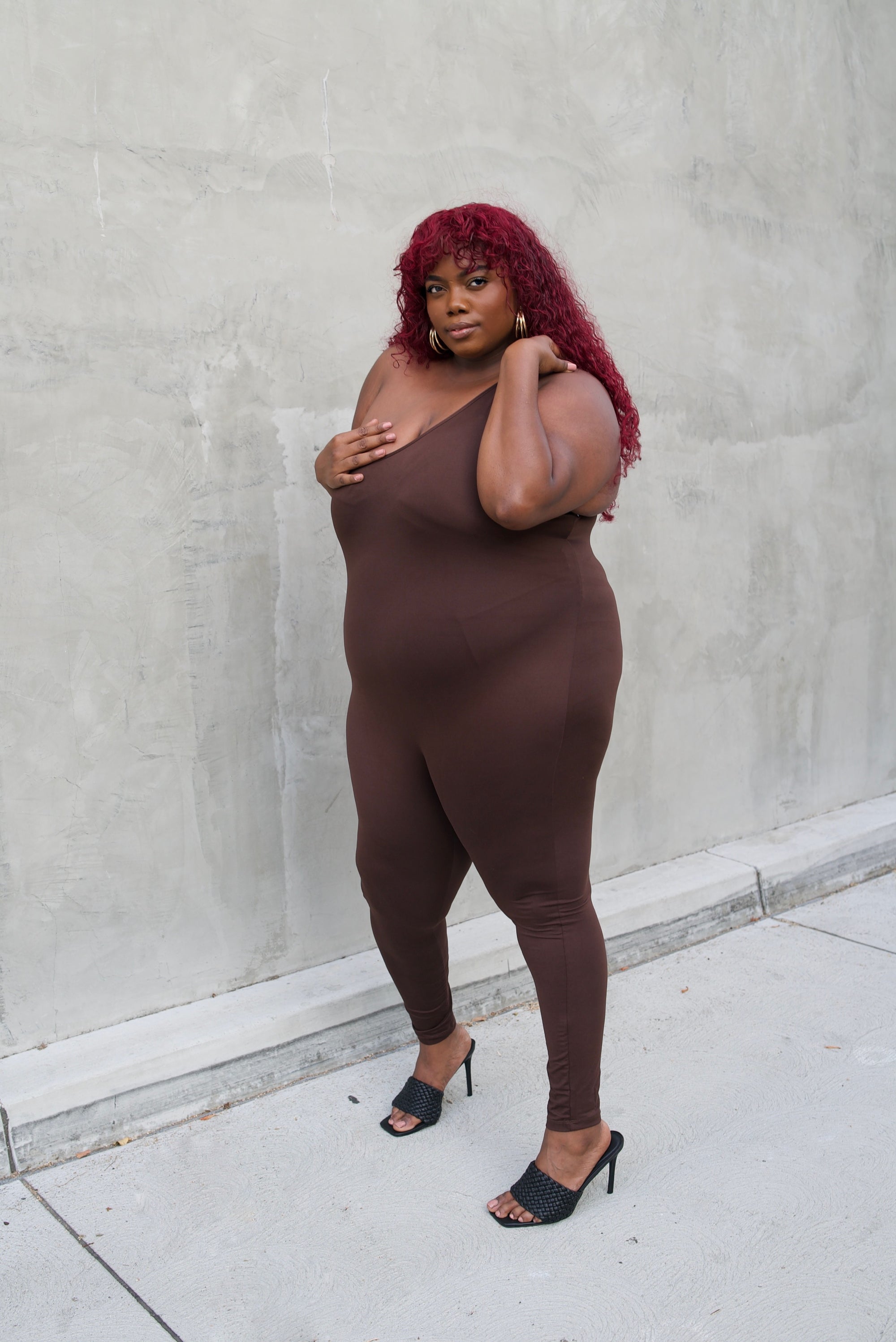 Curve One Shoulder Jumpsuit