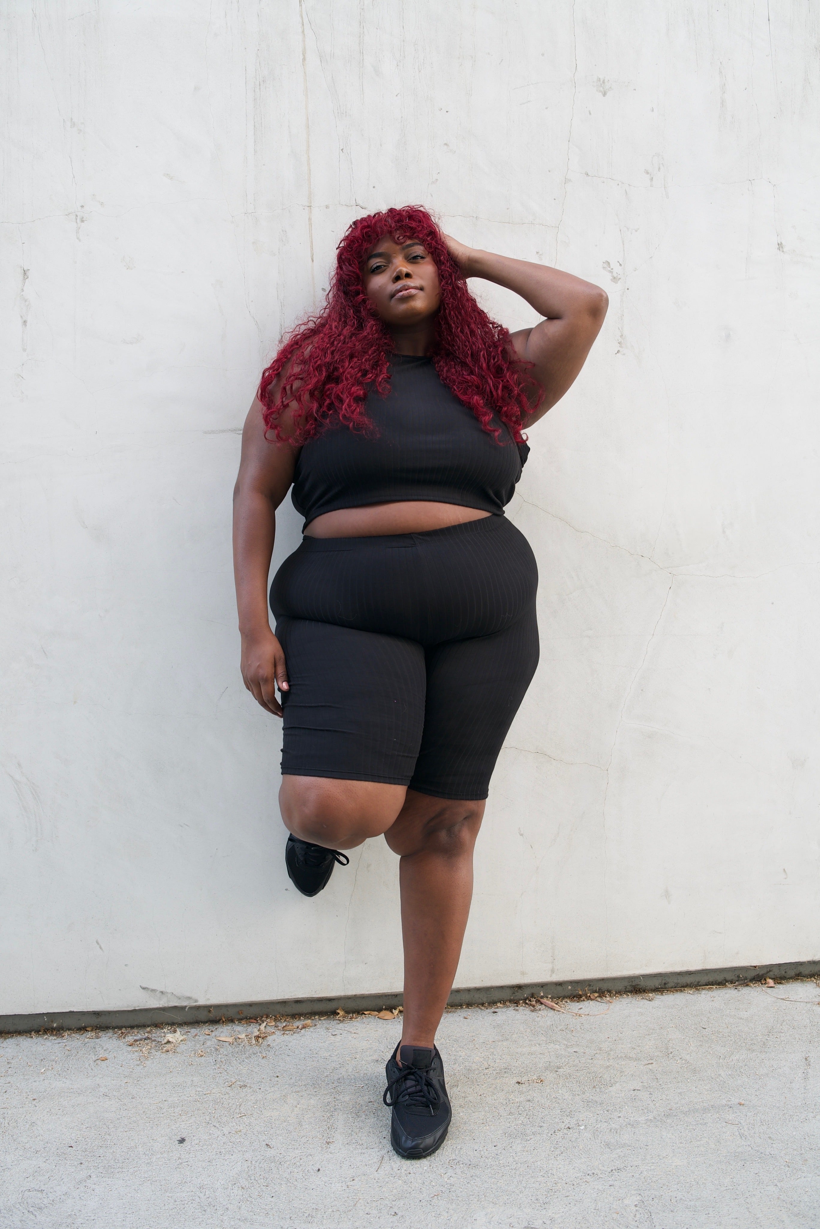 Plus Size Ladies Cycle Clothing Plus Hoodie And Cycling Short Set