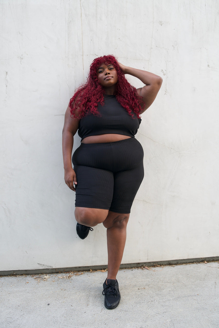 Curve Ribbed Biker Shorts