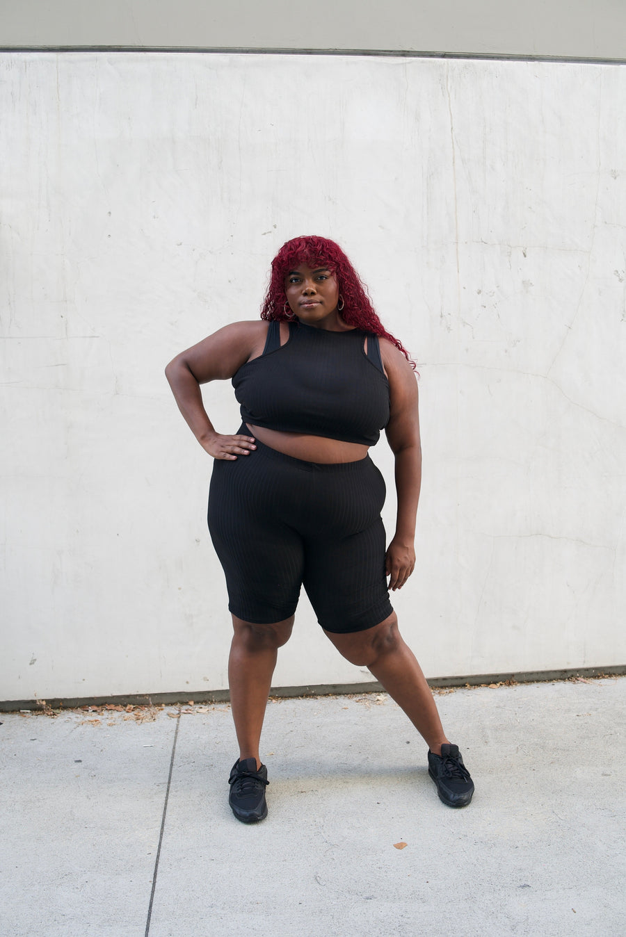 Curve Ribbed Cropped Tank