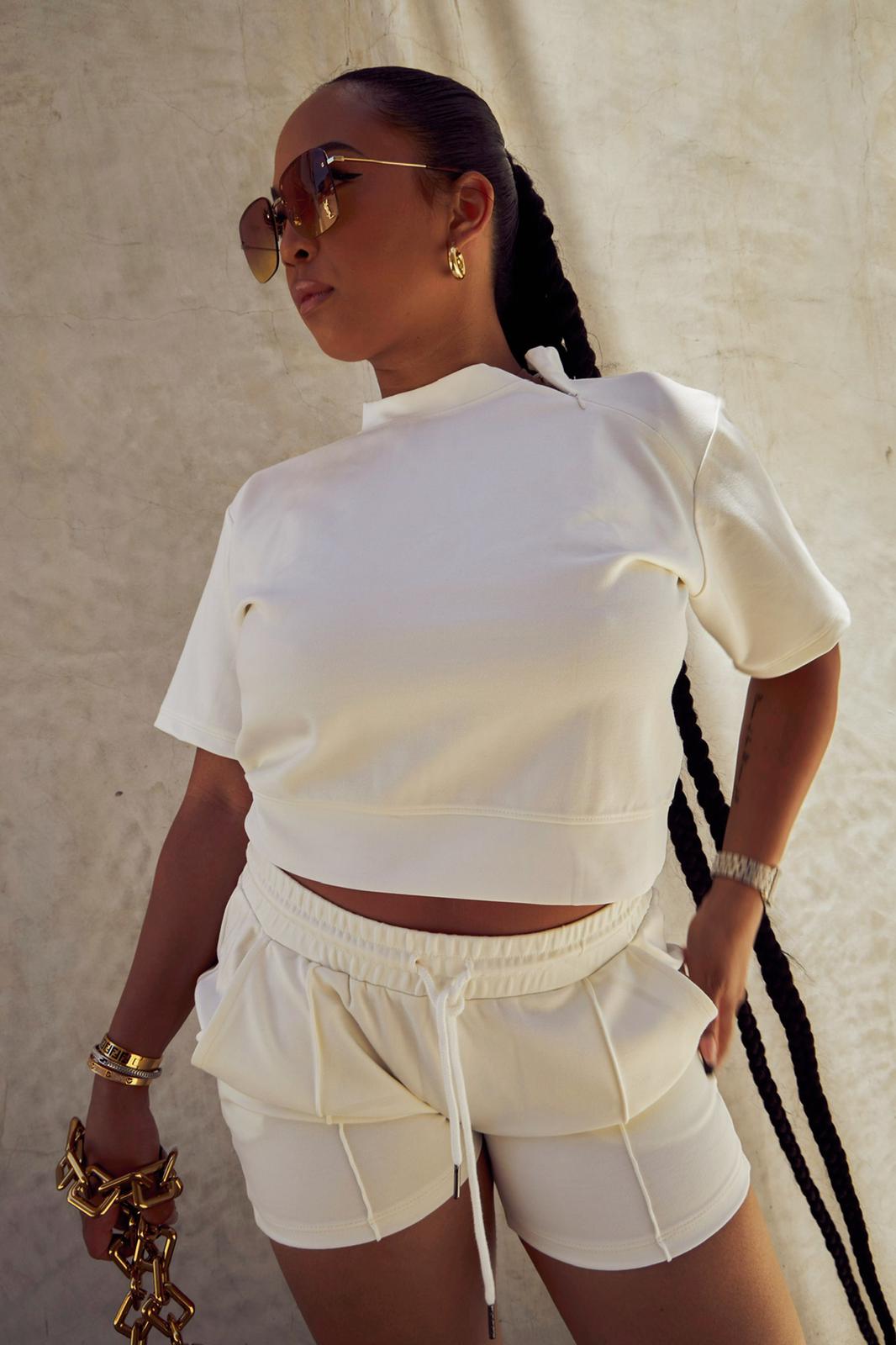 The Collar Zip Crop Top