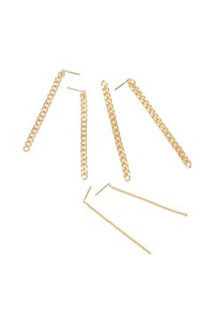 3-Set Mini Cuban Link Chain Earring